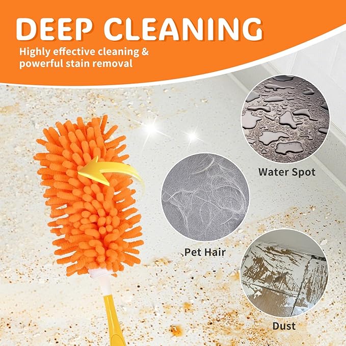 Reusable Duster Refill Compatible with Swiffer Hand Duster, 360 Duster Refills Only, Washable Pet Heavy Duty Dusters Refills for Swiffer Duster Extended Handle, 6 Pack (Handle is Not Included)