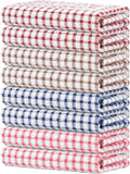 Nialnant 8 Pack Kitchen Towels, Dish Towels for Kitchen, 100% Cotton Dish Cloths for Washing Dishes, Quick Drying Reusable Cleaning Rag - 25 x 16 in