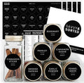 SAVVY & SORTED Spice Labels, 140 Round Waterproof Kitchen Labels for Spice Jars, Spice Organization, Herb Seasoning Pantry Labels, Spice Rack