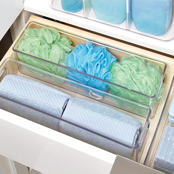 InterDesign Refrigerator and Freezer Storage Container – Deep Organizer Bin for Kitchen, Clear