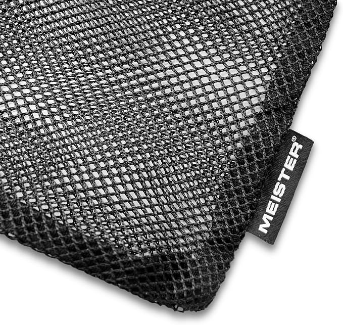 Meister Athlete XL Wash Bag - Large Mesh Sports Laundry Bag w/Zipper Lock - Black