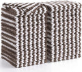 Homaxy 24 Pack Kitchen Dish Cloths, Ultra Soft and Absorbent Dish Towels, Reusable Fast Drying Microfiber Cleaning Cloth, Coral Velvet Wave Design No-lint, 10 x 10 inches, Brown
