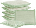 Bamboo Kitchen Sponges Heavy Duty Natural Cleaning Sponges Non-Scratch Dish Sponge for Dishes, Pots and Pans-Green,6 Pack