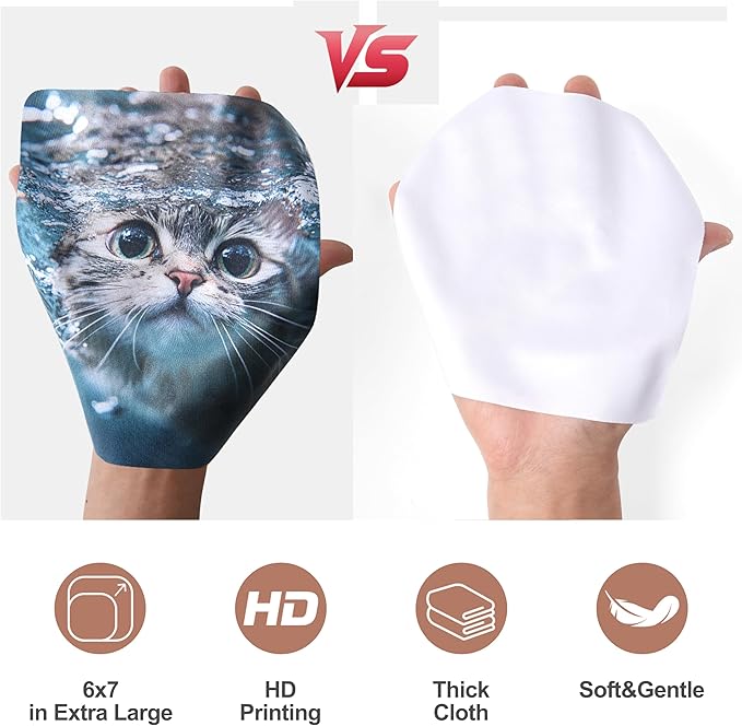 Microfiber Glasses Cleaner Cloth,Cute Cat Cleaning Clothes for Eyeglass,Phone, Screens, Camera Lens -6pcs