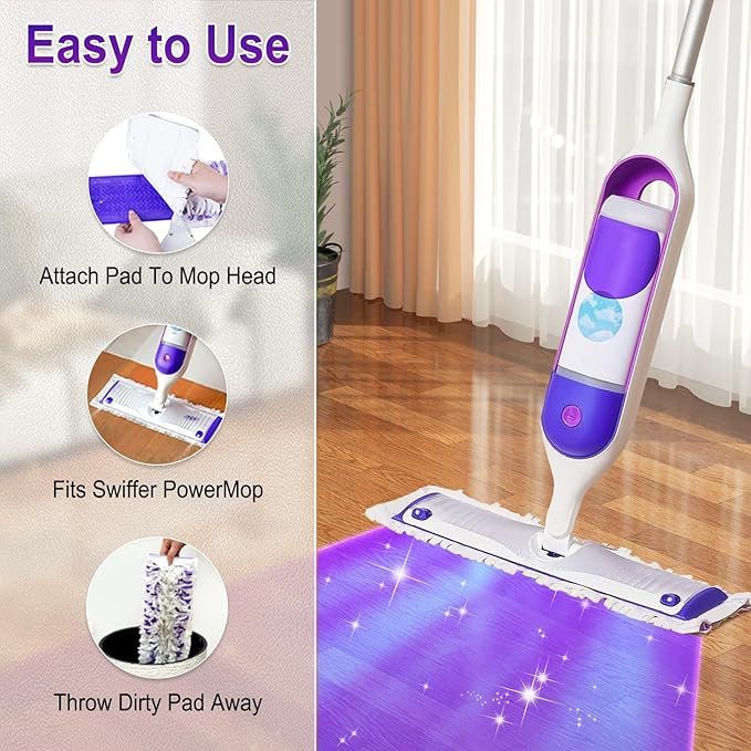 60 Pack Disposable Power Mop Pads for Swiffer Power Mop Pads,Compatible with Swiffer Power Mop Refills,Thickened Multi-Surface Replacement for Swiffer Wet Pads Refill on All Finished Floors