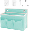 Someteth Wall Hanging Organizer Bag/Hanging Baskets with Large Mesh Compartment & 3 Pockets，Over the Door Organizer Space Saving Storage for Bedroom,RV Camper, Closet (Green -1 Pack)