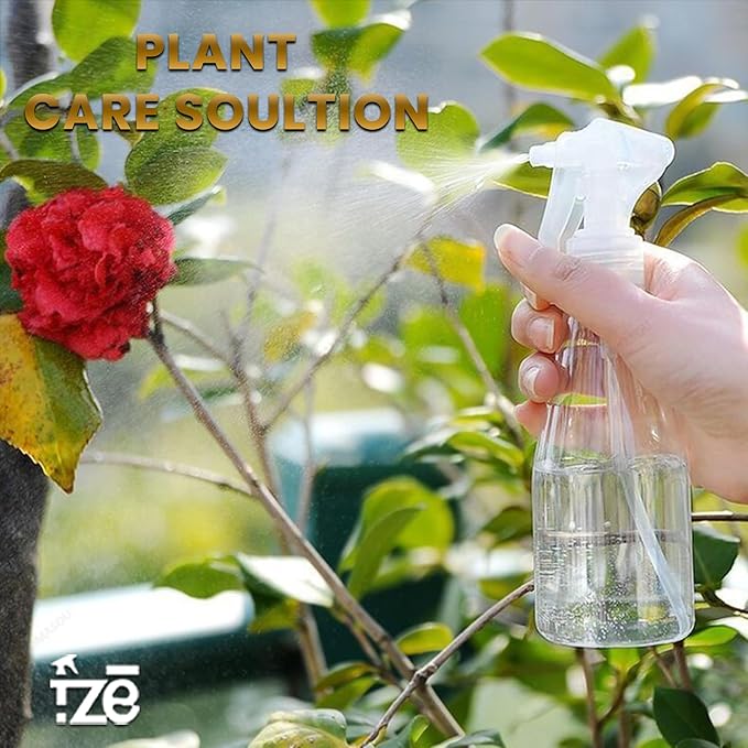 FZE Spray Bottles With Ultra Fine Mist Pack of 2 | 6.76 Oz/200ml | Plant Mister | Small Spray Bottle for Hair | Plants | Cleaning | Gardening | Essential Oil Mist Spray [ Mini Mist]