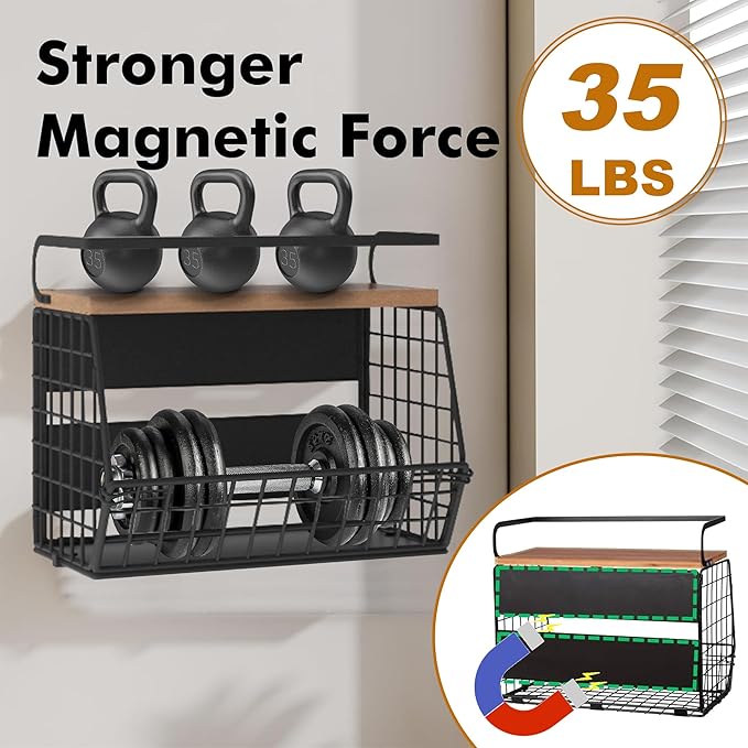 Fruit Basket 2 IN 1 Magnetic & Hanging Wall Produce Basket with Spice Rack for Potato and Onion Storage for Pantry,Kitchen Countertop and Fridge Organizer 2 PCS