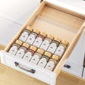 MUDEELA Clear Spice Drawer Organizer, 4 Tier (4 Packs) Spice Rack for Drawer, Expandable From 11" to 22" Kitchen Seasoning Organizers and Storage for Drawer (Jars not included)