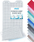SlipX Solutions Power Grip Bathtub Safety Mat | Precision Grip Technology for Longer, Stronger, & Softer Wet Surface Protection | Transparent 39"x16"