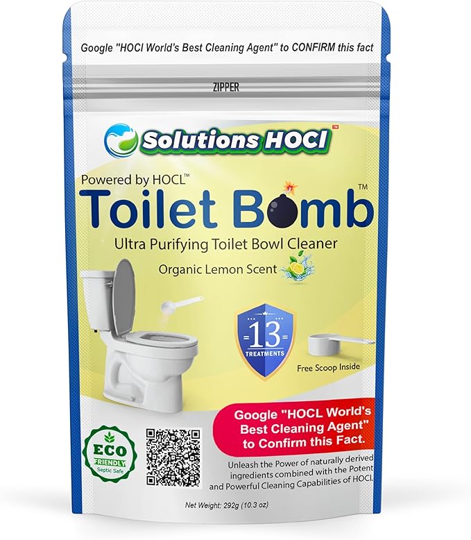 Toilet Cleaner Bomb - 13 Treatments Lemon Scent