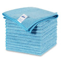 MR.SIGA Microfiber Cleaning Cloths, All-Purpose Surface Microfiber Towels, Streak Free Cleaning Rags, Pack of 12, Sky Blue, Size 32 x 32 cm(12.6 x 12.6 inch)