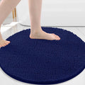 Arotive Bathroom Rugs Round 30x30, Extra Soft Absorbent Shaggy Chenille Bath Rugs, Machine Washable Rubber Backing Non-Slip Bath Mats for Bathroom Floor Tub and Shower, Home Decor Accessories, Navy
