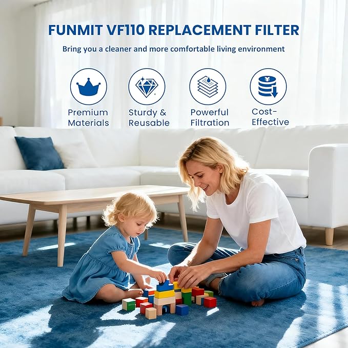 9 Pack Filter Replacement for Black and Decker Power Tools VF110 Dustbuster Cordless Hand Vacuum CHV1410L CHV9610 CHV1210 CHV1410 CHV1510 BDH2000L, 90558113-01