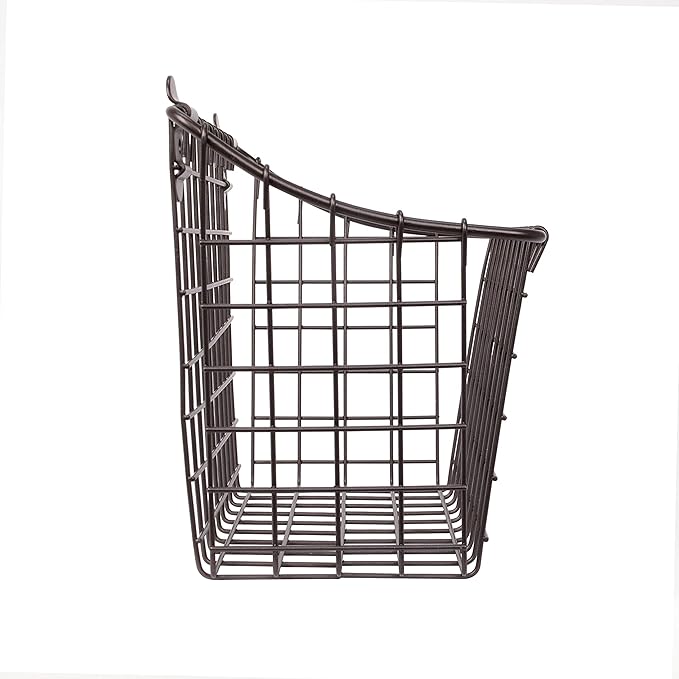 Spectrum Diversified Vintage Wall Mount Storage Basket, Large, Bronze