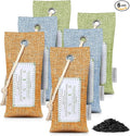 CLEVAST Activated Bamboo Charcoal Odor Absorber - 6 x 60g Air Purifying Bags, Natural Bamboo Charcoal Fresh Odor Moisture Eliminator, Deodorizer for Home, Closet, Shoe, Car Air freshener