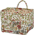 Boho Fabric Storage Basket, Large Capacity Laundry Basket, 12.2'' x 10.23'' x 10.23'' Collapsible Laundry Hamper with Easy Carry Handles (C Multi-Color 7, L)