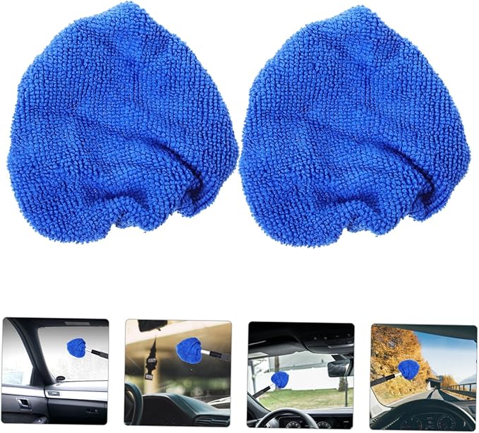 10pcs Reusable Car Windshield Cleaner Cloths Washable Triangle Shape Replacement for Windshield Cleaning Brush Practical Microfiber Tool for Auto and Home Use