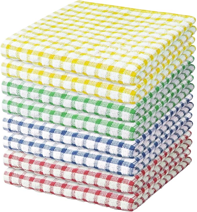 Nialnant 8 Pack Dish Cloths for Washing Dishes,Super Soft and Absorbent Kitchen Dish Rags,Terry Cleaning Cloth-11 x 11In