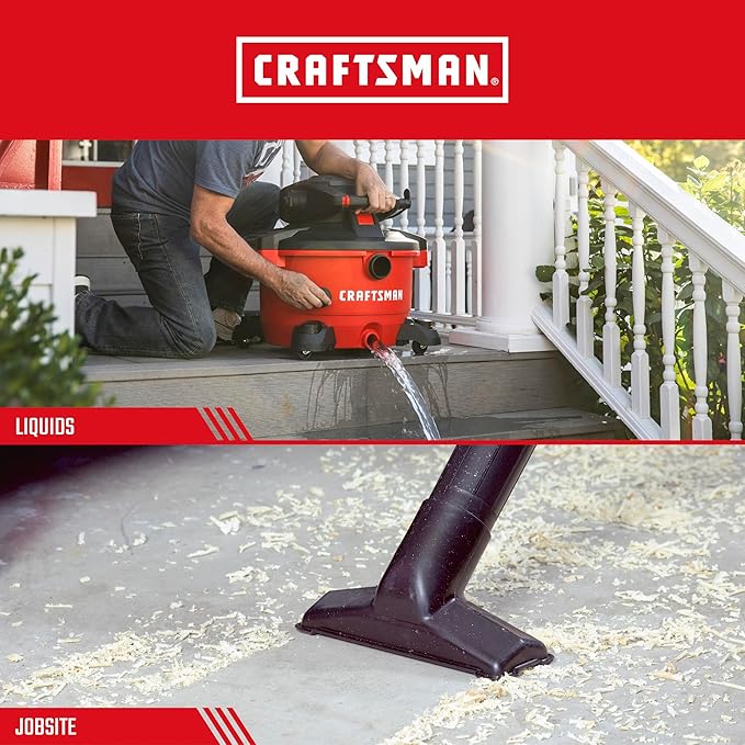 CRAFTSMAN CMXZVBE38630 2-1/2 in. Utility Nozzle Wet Dry Vac Attachment, Industrial-Grade Shop Vacuum Accessory for Cleaning Hard Surfaces, Fits 2-1/2 in. Hose Diameter