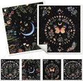 6 Pack Swedish Dishcloths for Kitchen - Reusable Dish Cloths for Washing Dishes Absorbent Cute Funny Kitchen Towels Cleaning Sponge, Moon Butterfly