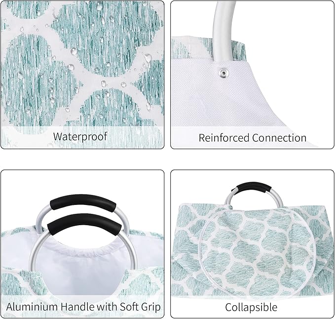 Dalykate Large Laundry Basket 82L Collapsible Oxford Fabric Laundry Hamper Foldable Clothes Laundry Bag with Handles Waterproof Washing Bin Portable Dirty Clothes Basket for College Dorm, Family