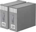 2 Pack Bed Sheet Closet Organizers and Storage,Sturdy Foldable Storage Containers with Window and Label,Storage and Organization for Bedding Sheets,Duvet Covers,Blankets (Grey)