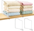Vtopmart 4 Pack 12in Height Shelf Dividers for Closet Organization, Clear Plastic Closet Shelf Dividers of Upgrade 12in for Maximizing Vertical Space Storage, Organizing Sweater, Jeans, Shirts, Bags