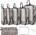 7 Pcs Compression Packing Cubes for Travel Luggage, Lightweight Suitcase Organizer Bags Set, Compression Packaging Cube for Travel Essentials, Packing Cubes for Carry on Suitcase
