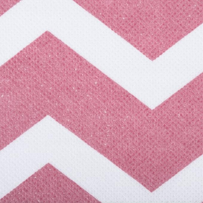 DII Non Woven Polyester Storage Bin, Chevron, Rose, Small Set of 2