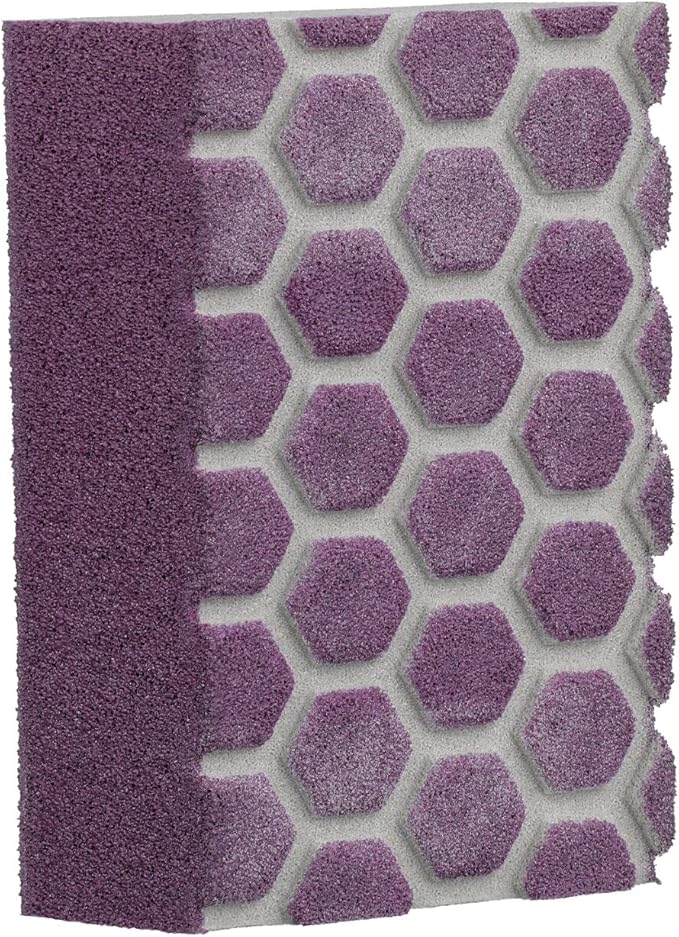 3M DCDA220-PGP-1T Pro Grade Precision 3-in-1 Angled Faster Sanding Sponge, 220-Grit Extra-Fine, 2.5" x 4.5" x 1"