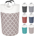 Large Laundry Basket Laundry Hamper Bag Washing Bin Clothes Bag Collapsible Tall with Handles Waterproof Travel Bathroom College Essentials Storage for College Dorm, Family (Khaki) 82L
