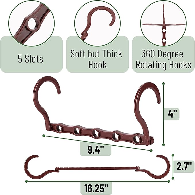 Mr. Pen Space Saving Hangers - 8 Pack Mahogany Color Space Saver Shirt Hangers