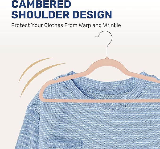 YSSOA 30 Packs Velvet Hangers, Non Slip Space Saving Suit Hangers, Heavy Duty Clothes Hangers with 360° Rotatable Hook for Coats, Pants, Pink