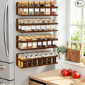 Magnetic Spice Rack for Refrigerator Seasoning Organizer for Spice Fridge Shelf storage Magnetic Shelf with Hook for Oven(Bronze)