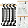 HOUSE DAY Sturdy Plastic Space Saving Hangers Cascading Hanger Organizer Closet Space Saver Multi Hangers for Heavy Clothes, Closet Organizers and Storage,College Dorm Room Essentials (20 Pack Black)