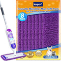 KEEPOW Reusable Power Mop Refills Pads Compatible with Swiffer PowerMop Mop - Power Mop Pads Refill - Washable Microfiber Pads for Multi-Surface Floor Cleaning, 8Pack