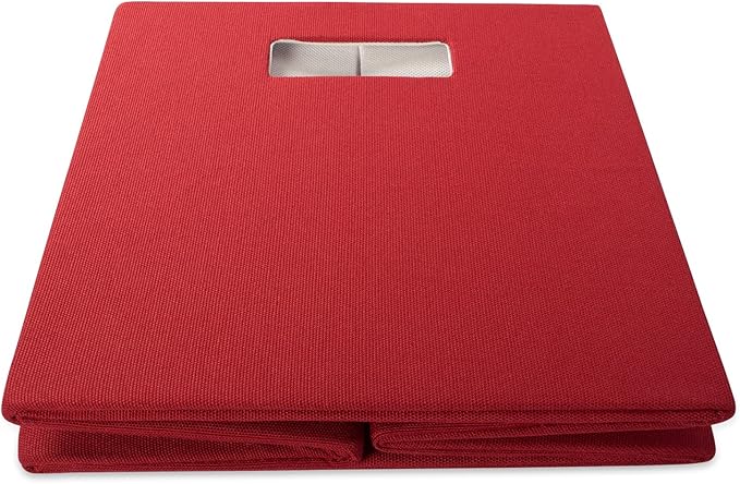 DII Collapsible Polyester Storage Cube, Solid, Lightweight and Durable, Small Square, 11x11x11, Rust