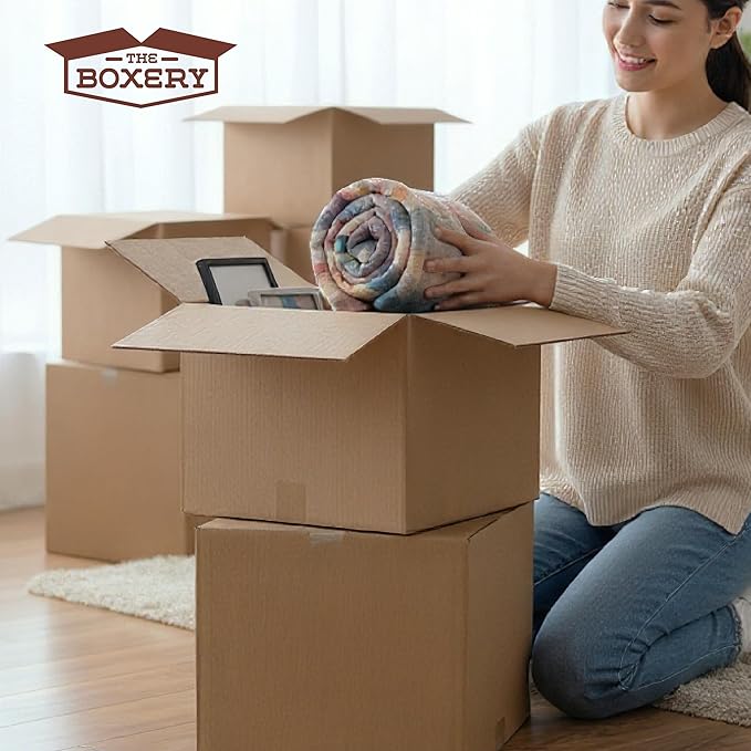 The Boxery 15"x10"x6" Brown/Kraft Corrugated Cardboard Shipping Boxes 100-Pack | Mailing, Packing, Moving & Storage for Business/Home – Durable - Eco-Friendly, Recyclable - Made in the USA