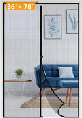 Yotache Magnetic Screen Door Fits Door Size 36 x 78, Screen Size 38" x 79" Reinforced Fiberglass Net Curtain with Magnets