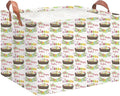 Rectangular Easter Eggs Basket Empty,Toys Storage Bin with Handles,Room Decor,Gift Basket(Garland Easter Egg)