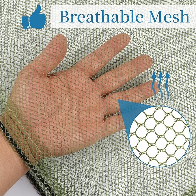 6 Pcs Mesh Bags Drawstring, 14x17 Inch with Lock, Multipurpose Storage Bags for Gym, Balls, Beach, Laundry (Green)