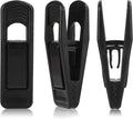 Tinfol Black Plastic Hanger Clips 40 Pack, Large Opening Pant Clips, Strong Pinch Grip Clip for Slim-line Clothes Hangers, Multi-Purpose Finger Clip for Skirt Pant Hangers