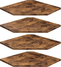 Homode Corner Shelf Wall Mount, Set of 4 Floating Corner Shelves with Cord Hole for Cable Box, Wood Corner Hanging Shelves for Bathroom Bedroom Kitchen, Rustic Brown