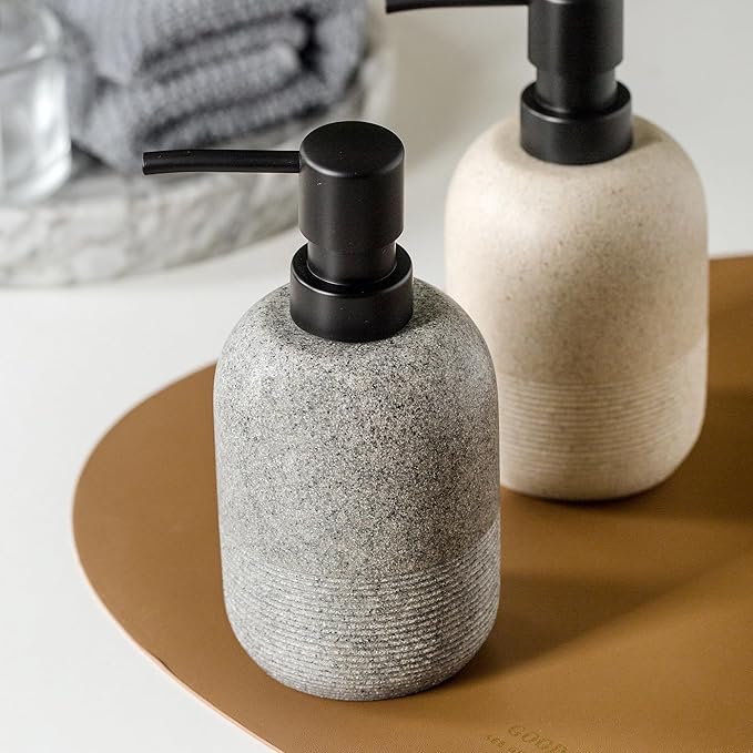 Soap Dispenser Grey,Hand Soap Lotion Dispenser for Bathroom Countertop,Soap Dispenser for Kitchen.