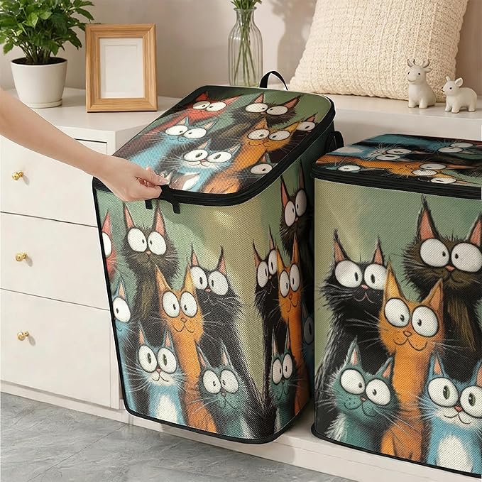 2pcs closet organizers and storage under bed,clothing blanket sweater sheet bedding comforter duvet quilt pillow toy storage bags with lids,dorm room essentials for containers 95L
