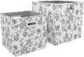 Martha Stewart Essential Collapsible Stackable Decorative Home Storage Cube Organization, Two Piece Set Includes One Storage Cube With Dividers and One Craft Cube, Bedford Floral