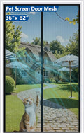 MAGZO Upgraded Pet Proof Magnetic Screen Door Thicker 250g/m² Pet Screen Door Mesh Fit Door Size 36 x 82 Inch, Mesh Size 38" x 83", Heavy Duty Cat Resistant Mesh for Front/Back/Sliding/Patio Door