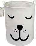 FANKANG Storage Basket, Nursery Hamper Canvas Laundry Basket Foldable with Waterproof PE Coating Large Storage Baskets for Kids Boys and Girls, Office, Bedroom, Clothes,Toys（dog）