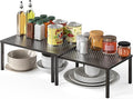 Simple Houseware Expandable Stackable Cabinet and Counter Shelf Organizer with Steel Surface, 9" D x 12.75" W x 5.9" H, Bronze